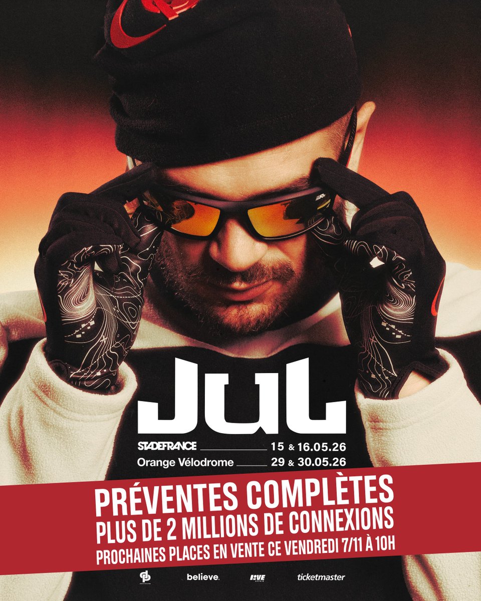 JUL - Stade Vélodrome, Marseille - samedi 30 mai 2026 à 20h