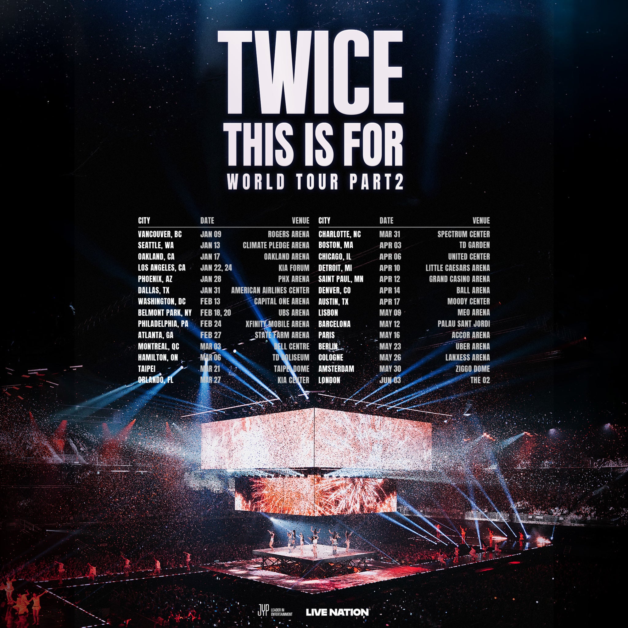 TWICE - This Is For World Tour - Accor Arena de Paris - Samedi 16 mai 2026
