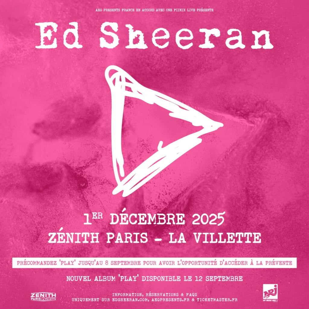 Ed Sheeran - Loop Tour 2026 - Zénith de Nantes - Vendredi 2 janvier 2026 à 20h